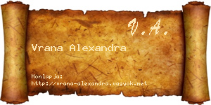 Vrana Alexandra névjegykártya