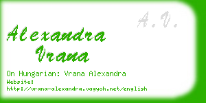 alexandra vrana business card